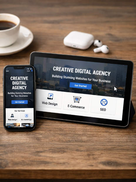 Web sajt na mobilnom telefonu i tabletu